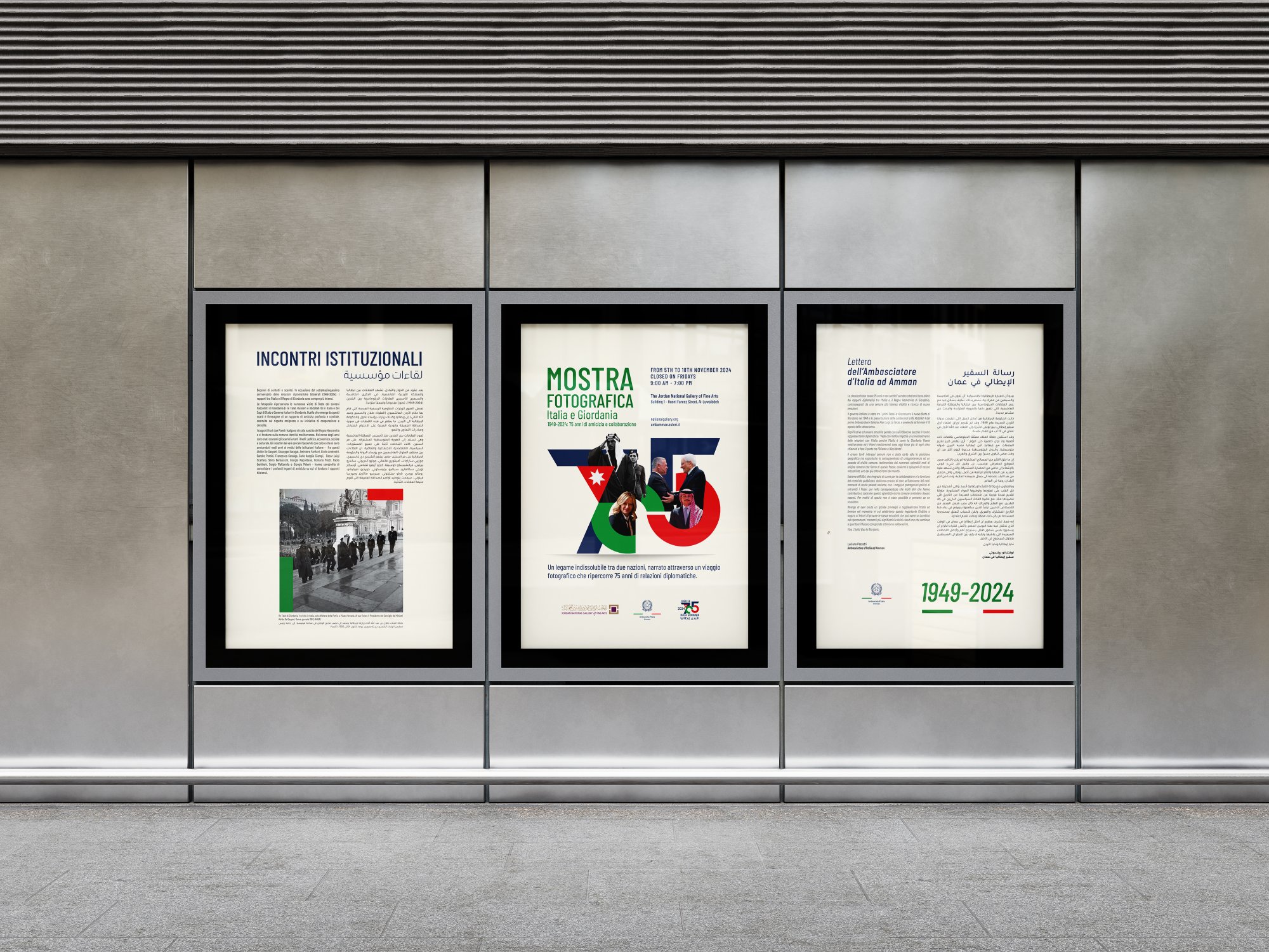 Exhibition panels — timeline