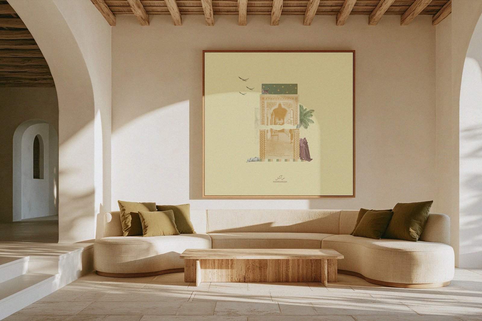 Marrakesh artwork shown in an interior setting
