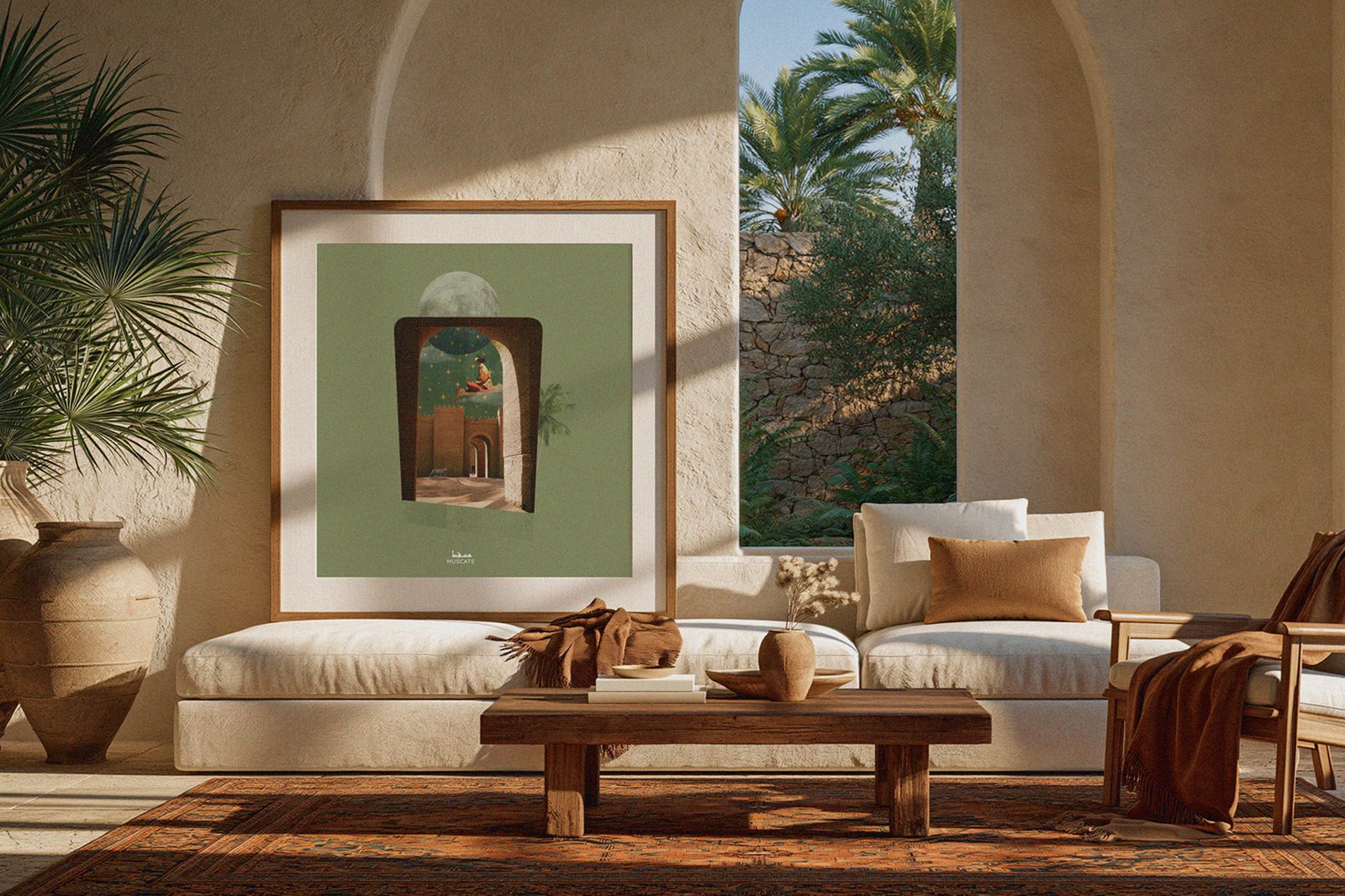 Muscat artwork shown in an interior setting