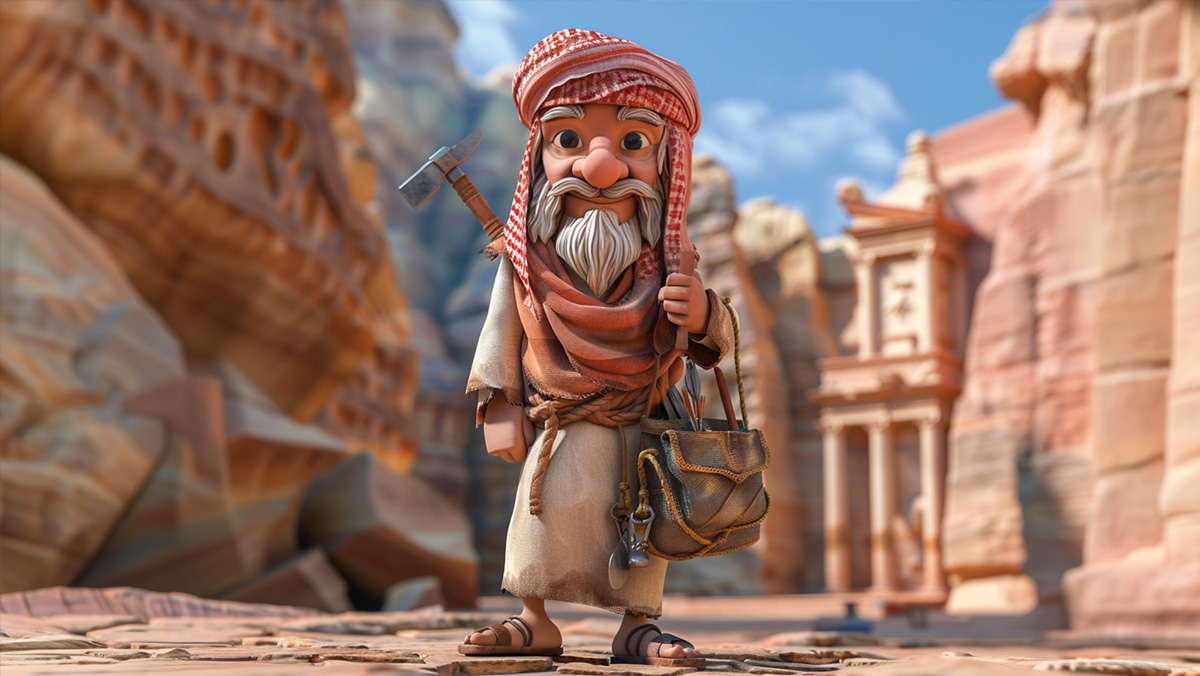 Character — Bedouin elder at Petra