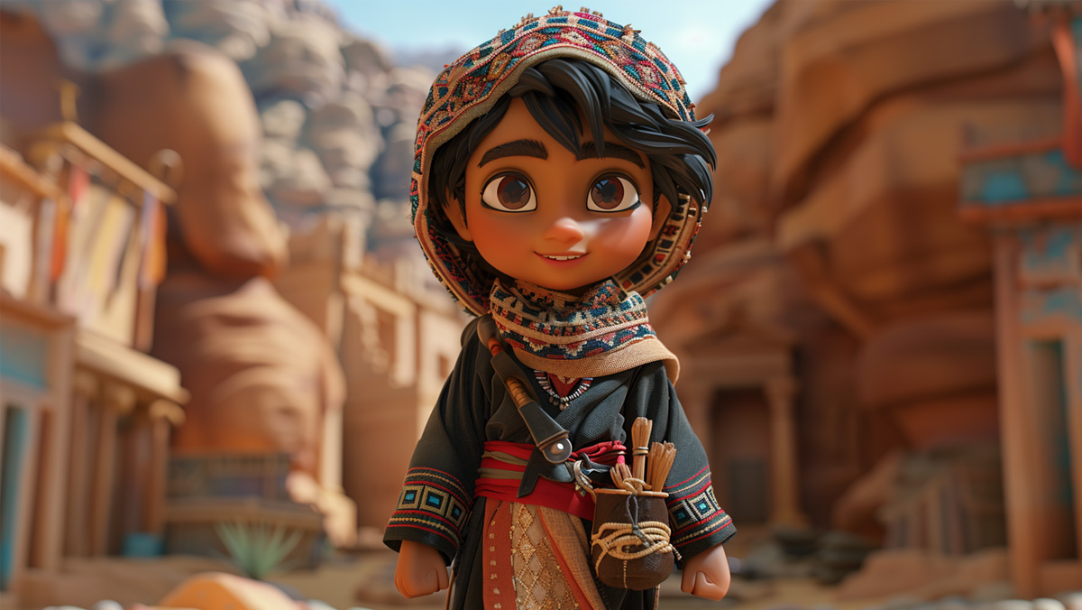 Young Bedouin — character from the Discover Petra project