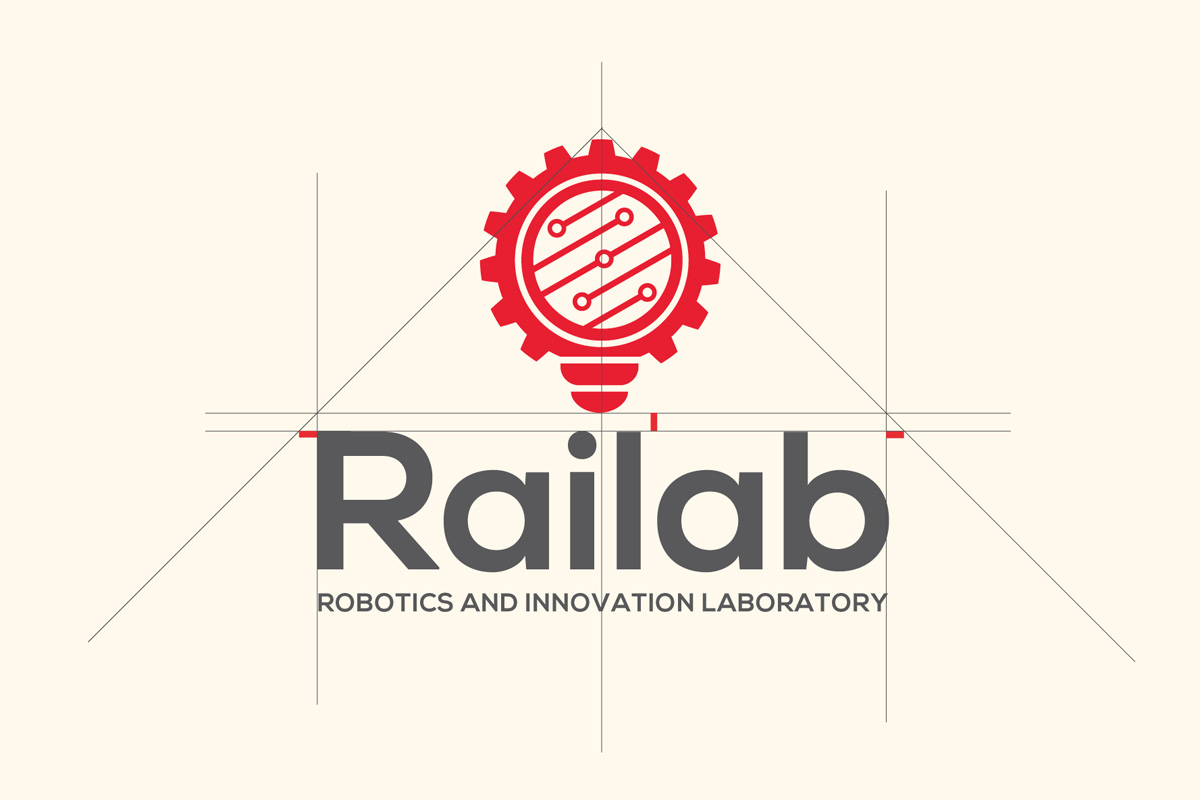 Railab logo sketch and final vector