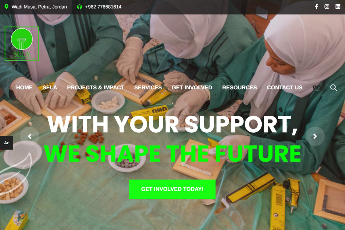SELA website interface showing project-first communication