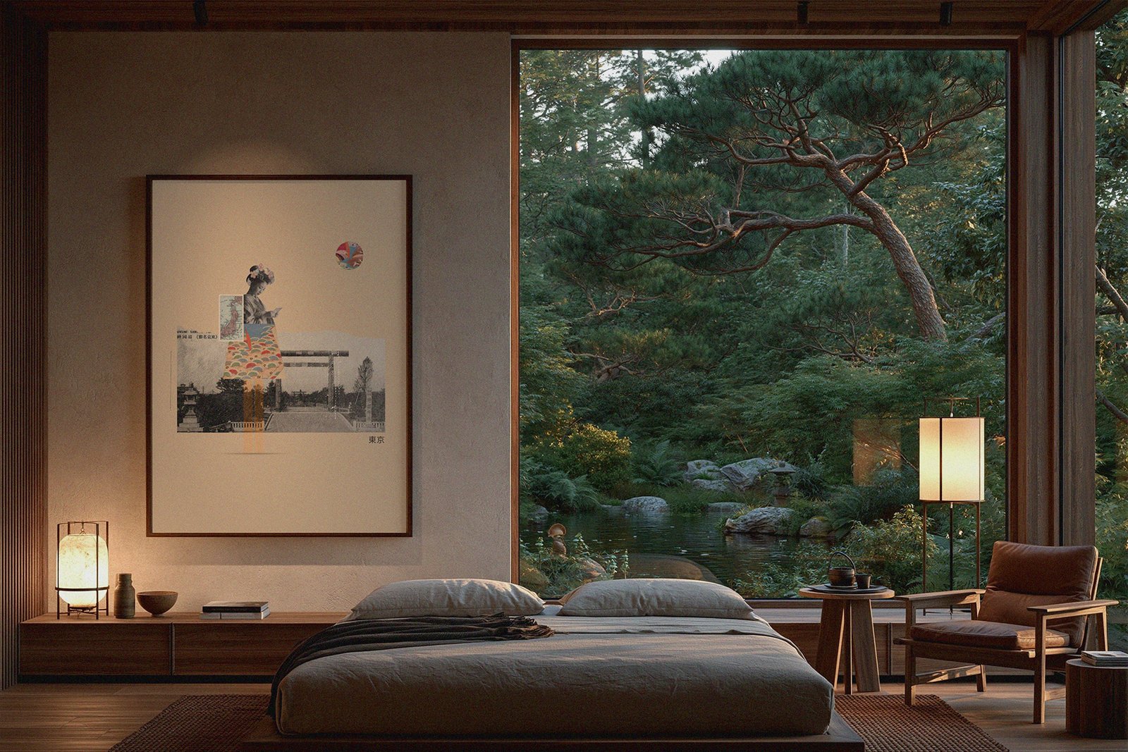 Tokyo artwork shown in an interior setting